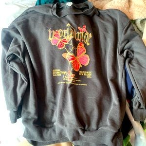 Cute lighting butterfly crewneck